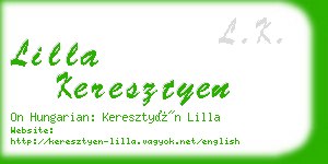 lilla keresztyen business card